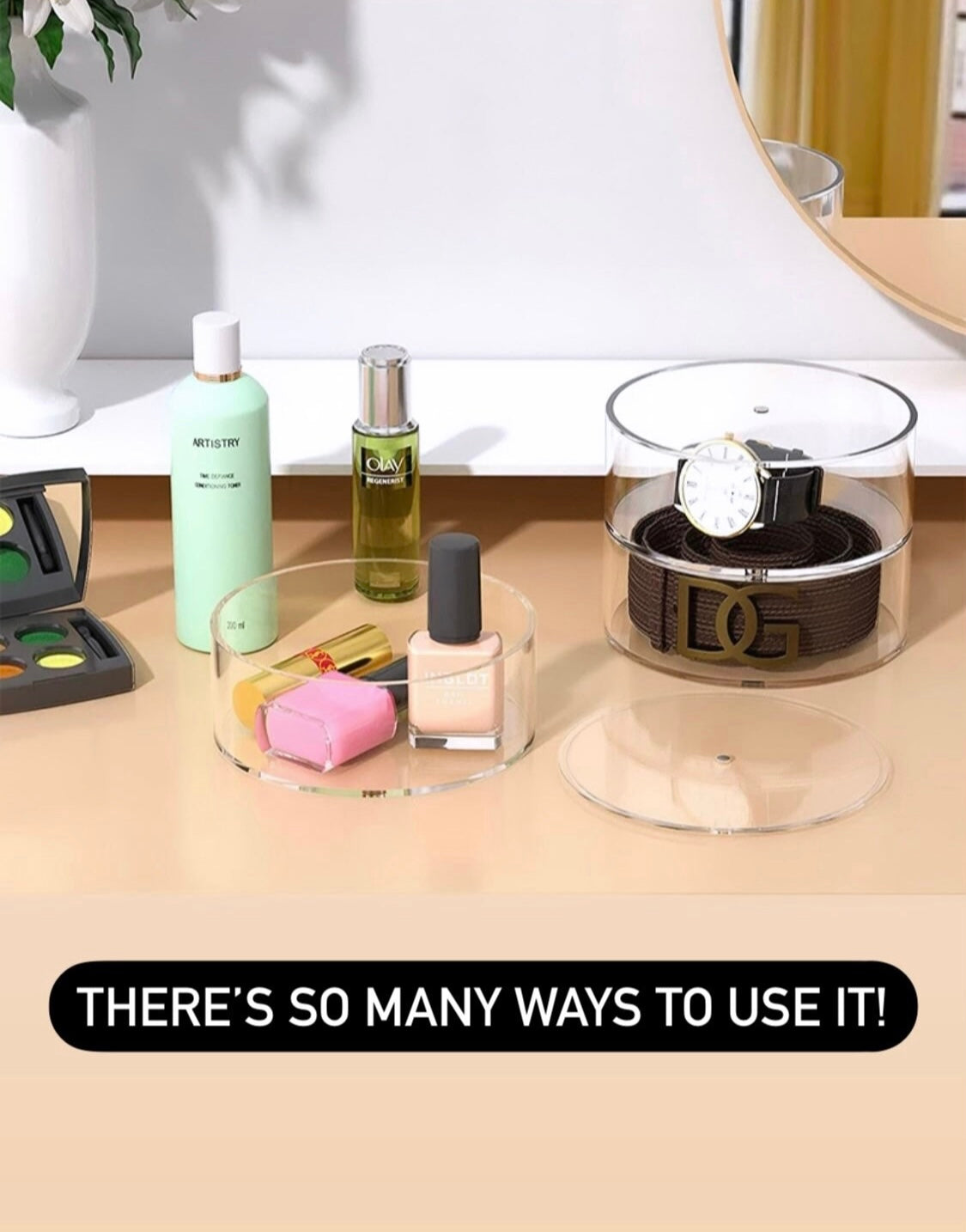 Acrylic Display Case Storage Holder Set