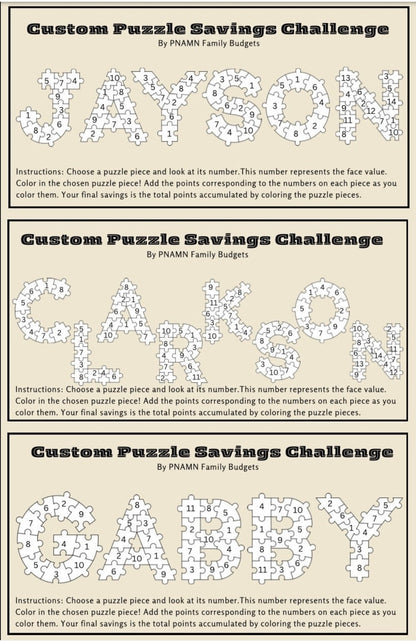 Custom Puzzle Saving Challenge