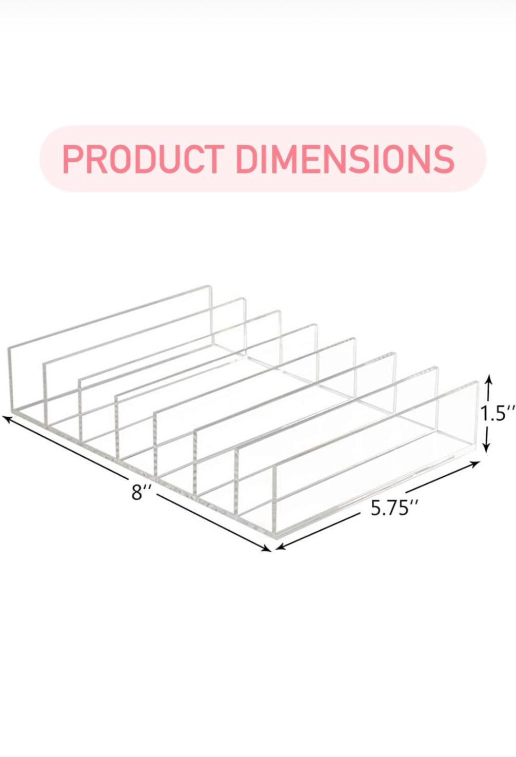 Cash Tray Organizer 7-section Acrylic