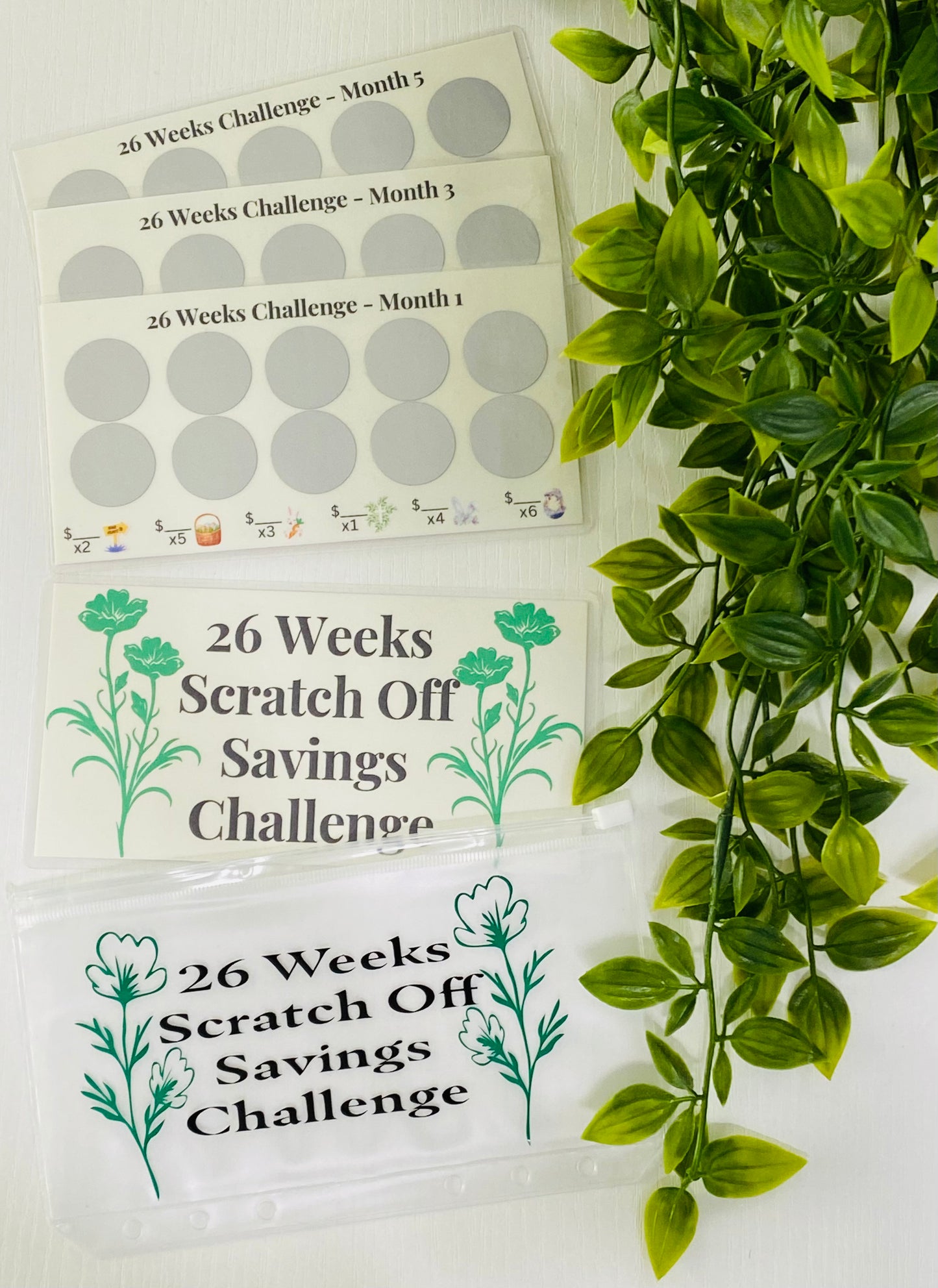 26 Weeks Scratch Off Savings Challenge